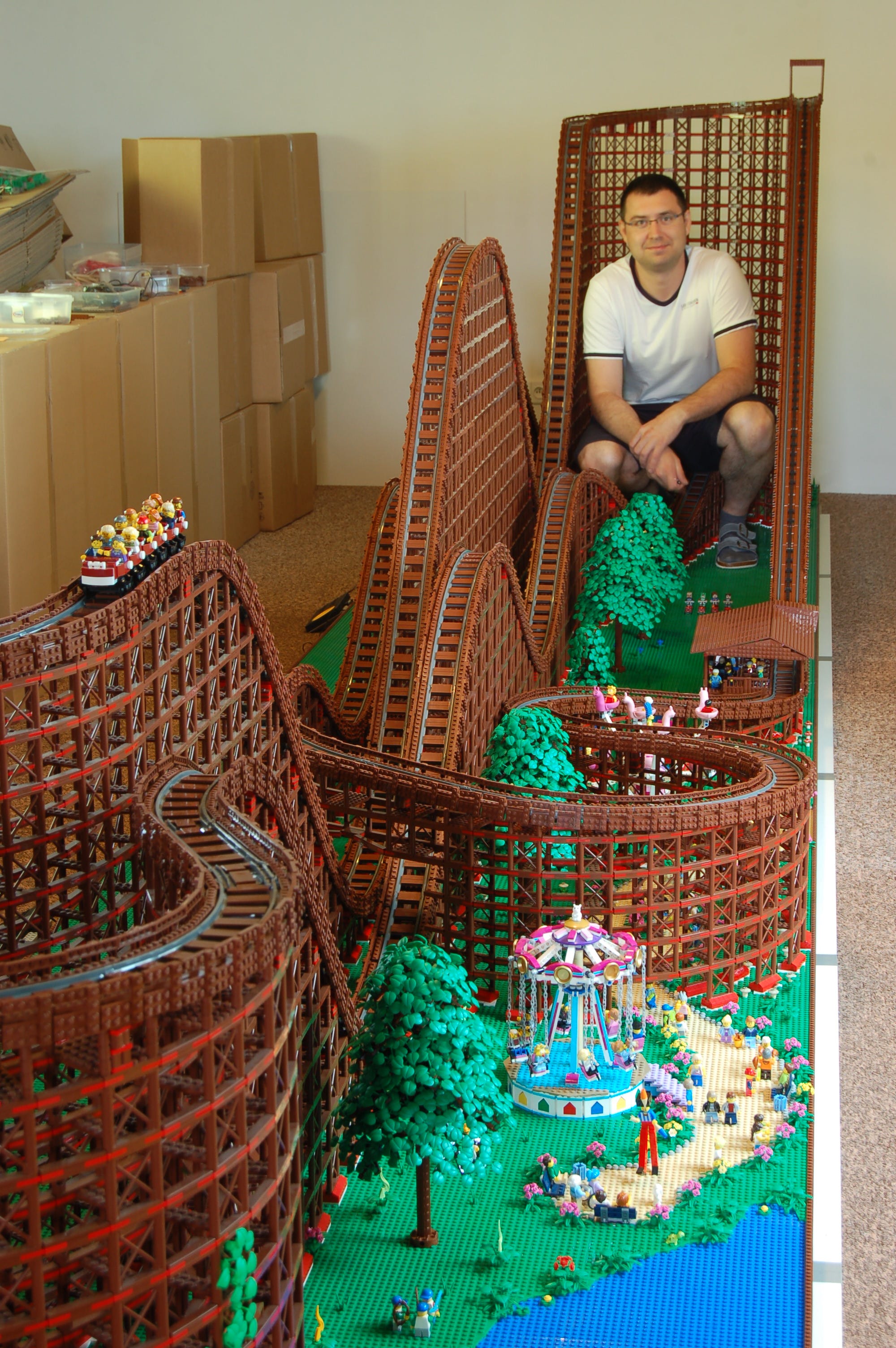 building lego roller coaster